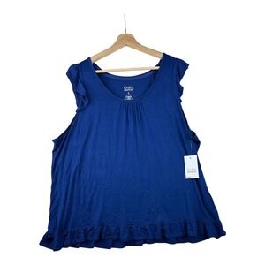 New‎ Croft & Barrow Sleepwear Sleeveless Top size XL Blue